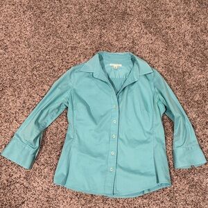 Banana Republic Teal Button-Up Blouse